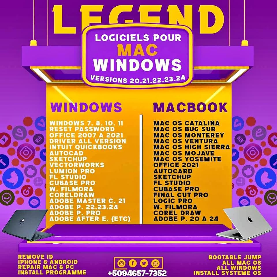 SÈVIS POU TOUT MACBOOK AIR & PRO SÈVIS POU WINDOWS (THE LEGEND)